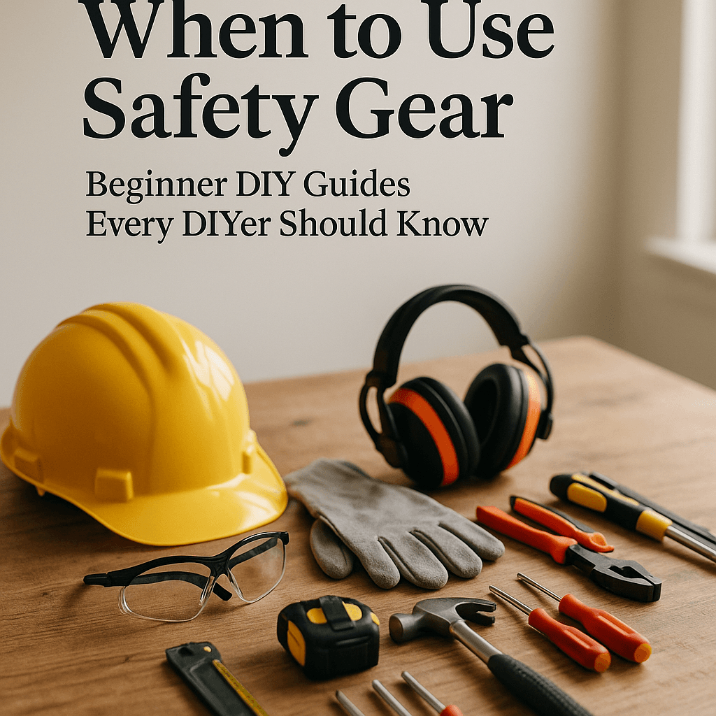 When to Use Safety Gear for Beginner DIY Guides Every DIYer Should Know (Fall, August)
